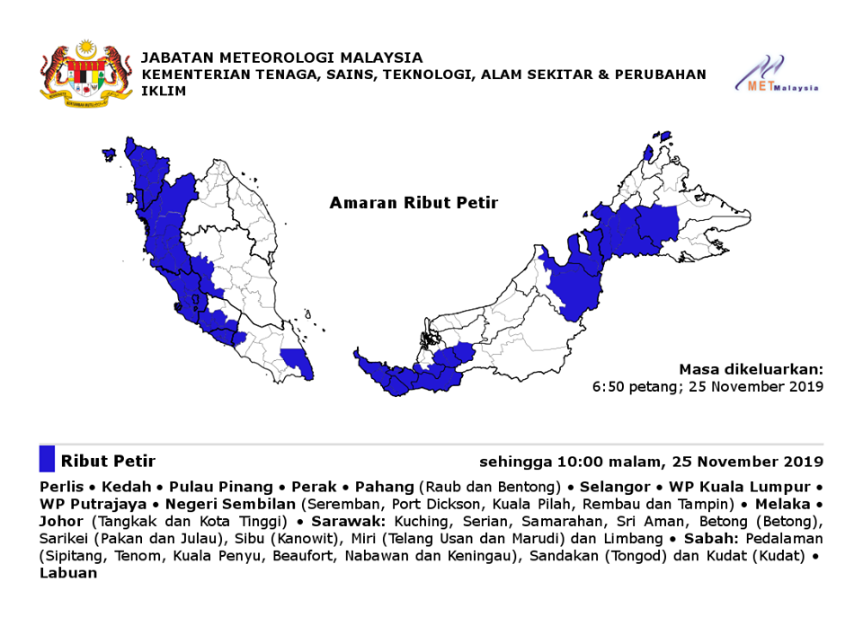amaran ribut petir