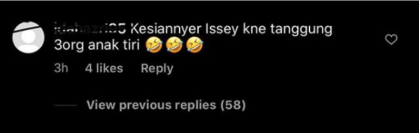 komen netizen issey anak tiri