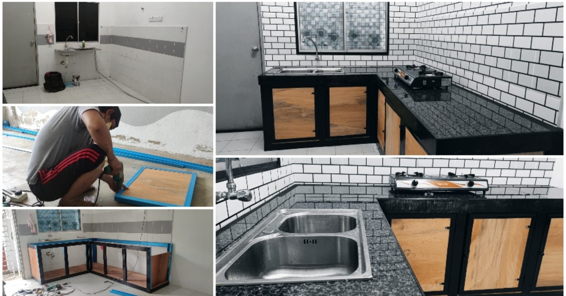 (Video) Lebih 1.4k Perkongsian, Lelaki DIY ‘Table Top’ Dapur Hingga