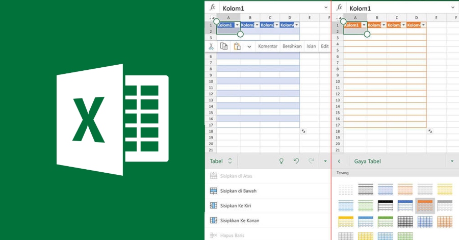 excel dalam telefon