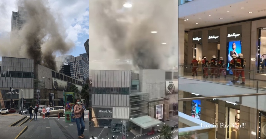 pavilion terbakar