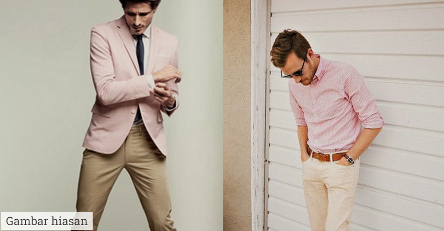 lelaki berbaju pink