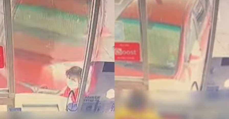 dirempuh kereta di stesen minyak