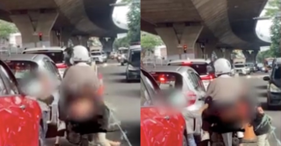 raba dan cium penumpang motosikal