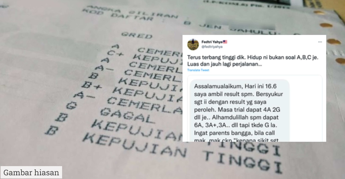 ibu tak support keputusan spm