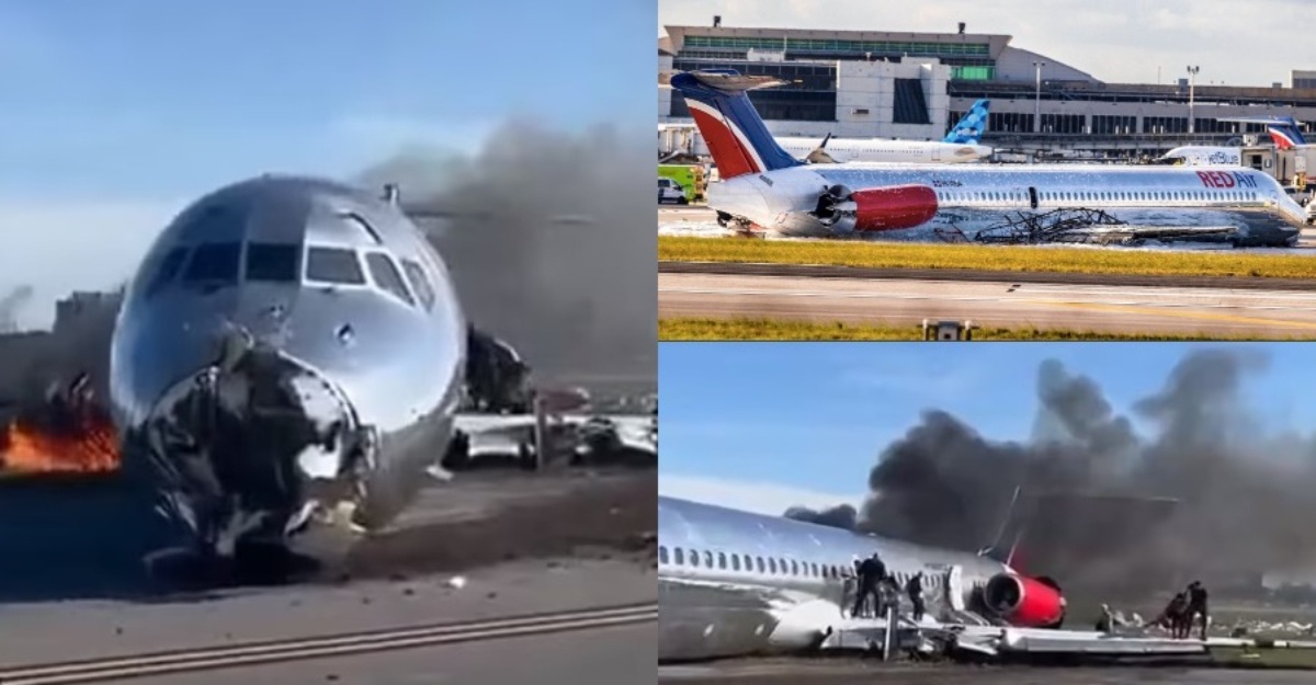 pesawat terhempas & terbakar