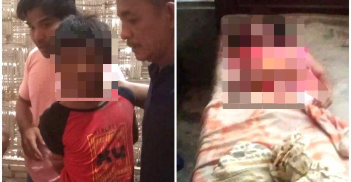 pukul ibu guna batu hingga mati