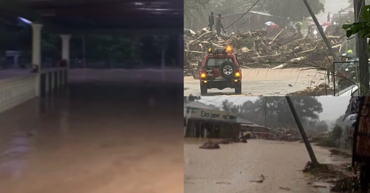 keadaan banjir di baling