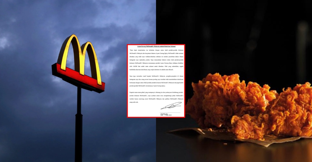 ayam goreng mcd tak selamat dimakan
