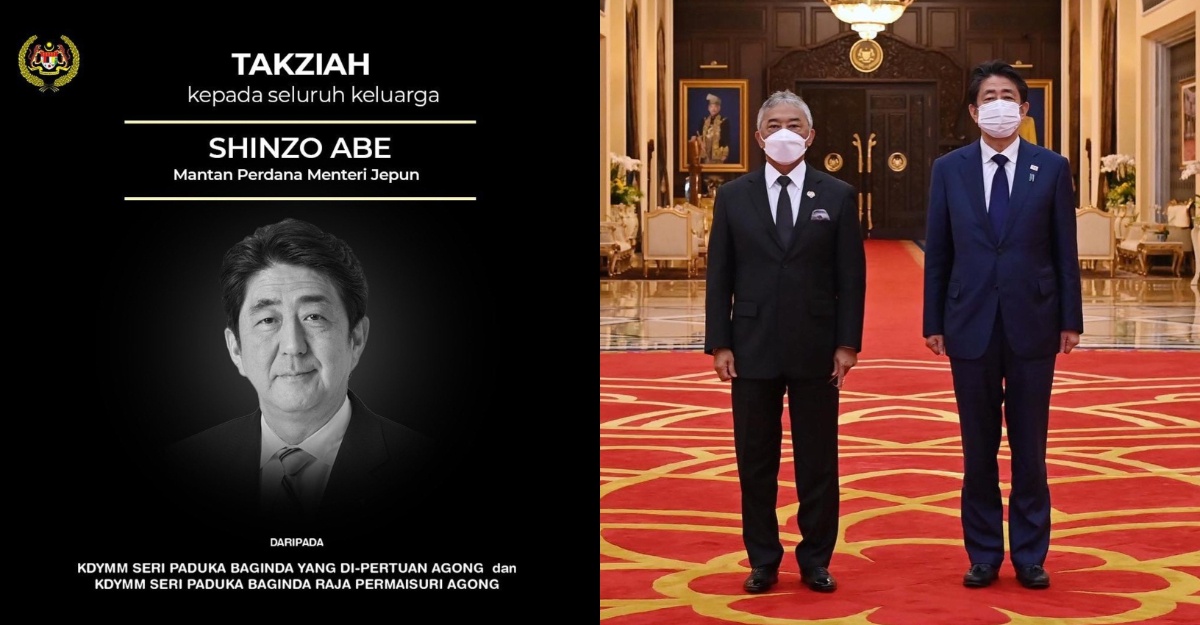 agong ucap takziah kematian abe