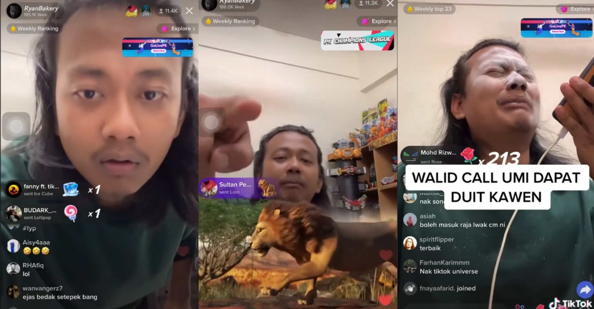 tiktoker dapat rm10k semasa live