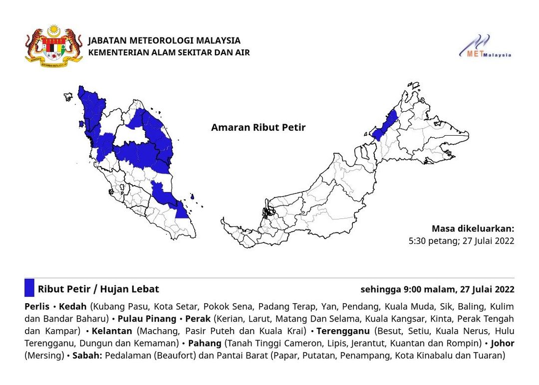 amaran ribut petir