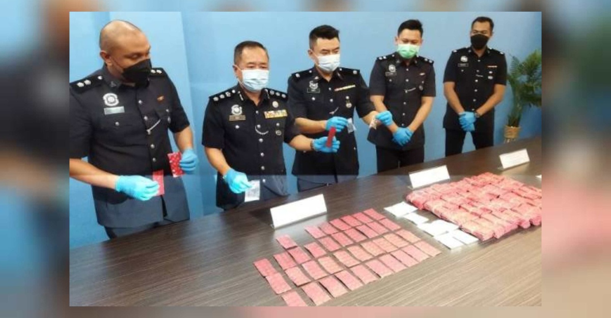 empat beranak ditahan disyaki edar dadah