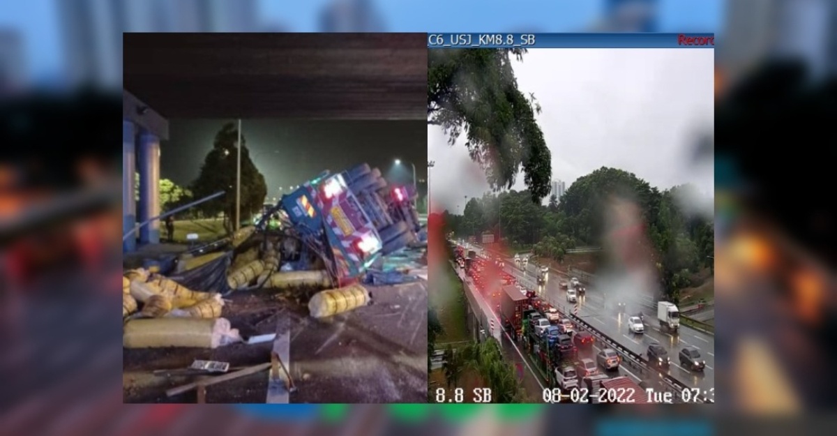 Kemalangan Treler Terbalik
