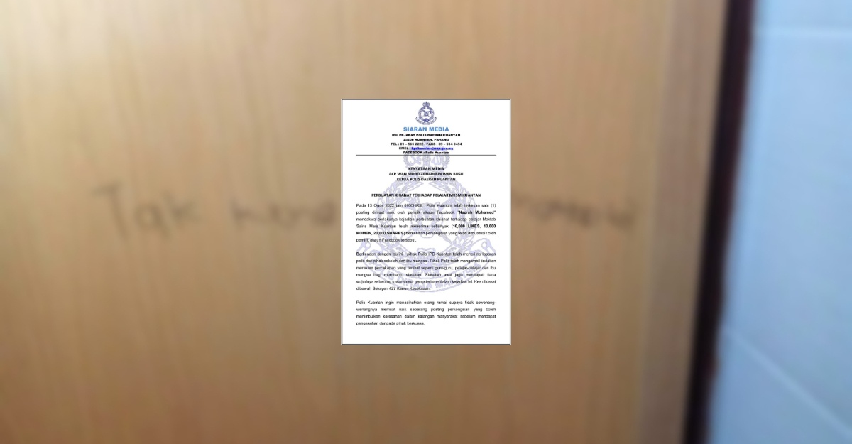 kes khianat pelajar mrsm