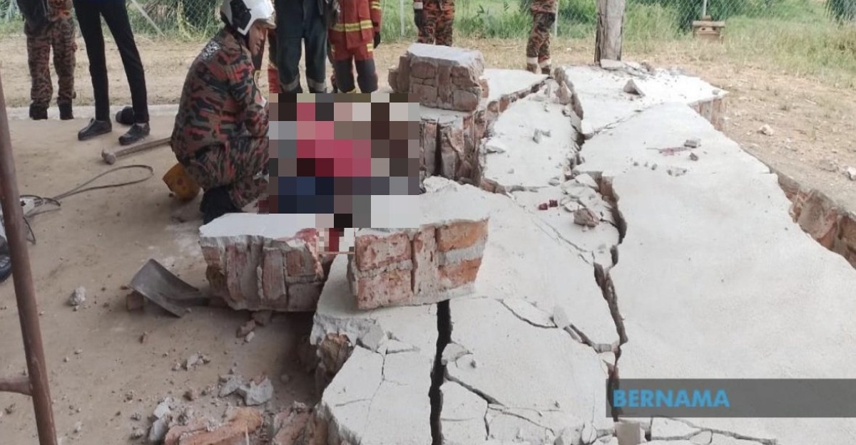 pekerja kontrak maut dihempap dinding batu