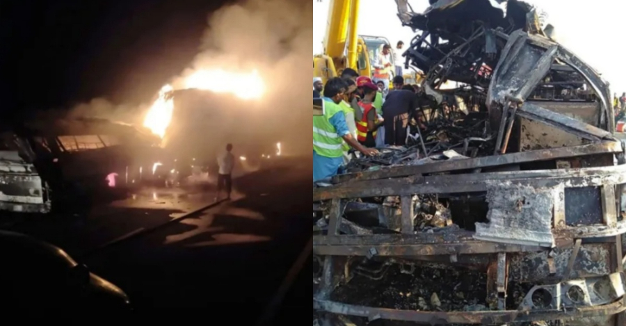 20 Maut Terbakar Kemalangan Bus