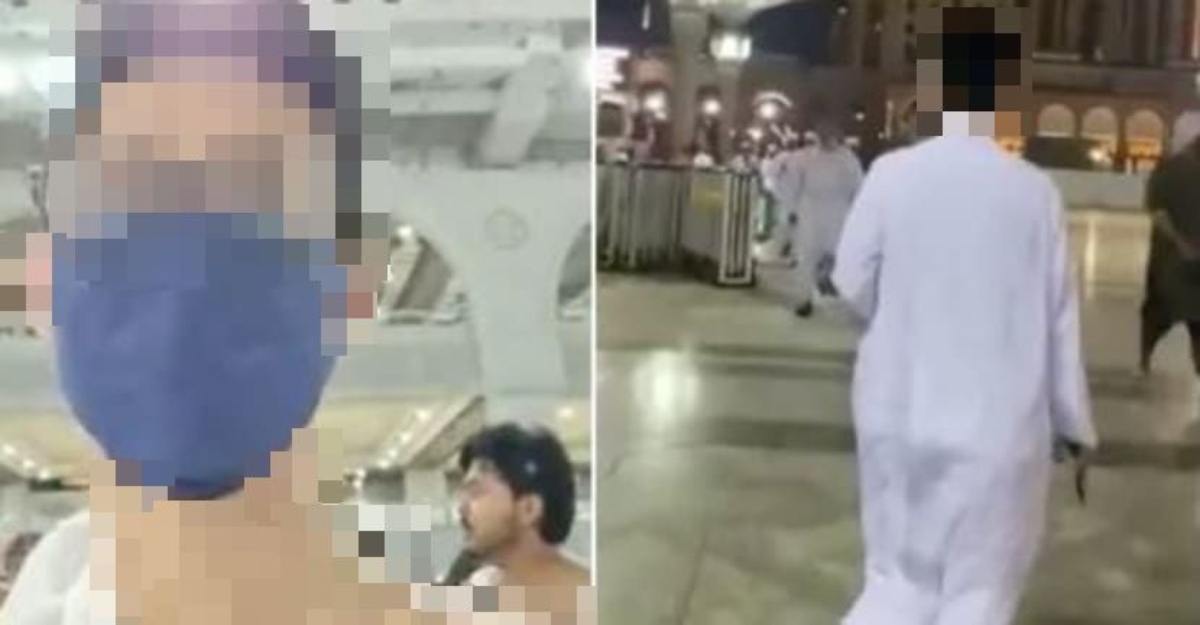 wanita berpakaian ihram lelaki