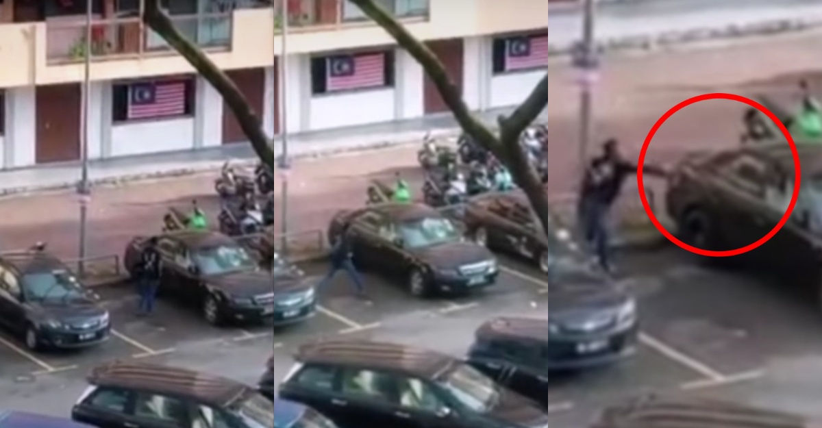 mabuk pecah cermin kereta