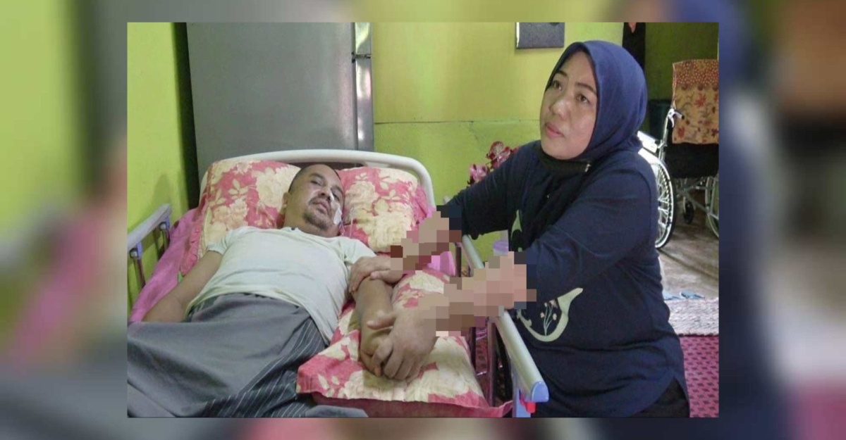 suami lumpuh isteri mohon bantuan
