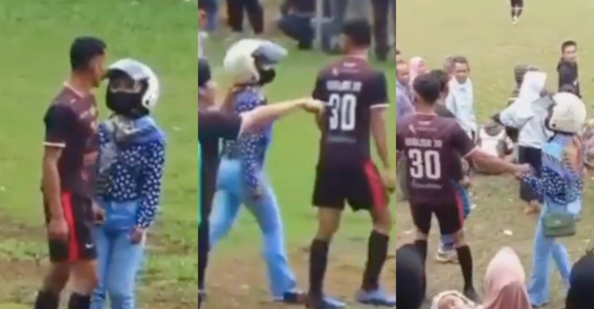 Wanita 'Heret' Lelaki Pulang Ketika Main Bola