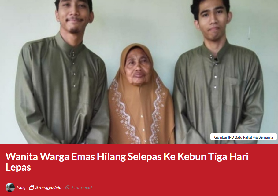 warga emas rentung dalam kebakaran