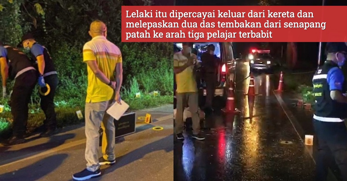 tiga pelajar maut ditembak
