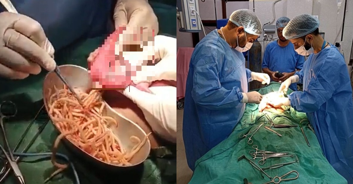 Temui 1kg Cacing Dari Usus Budak