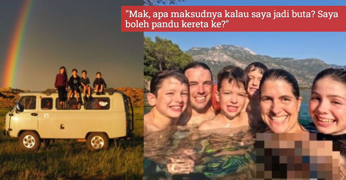 anak bakal buta ibu ayah bawa travel