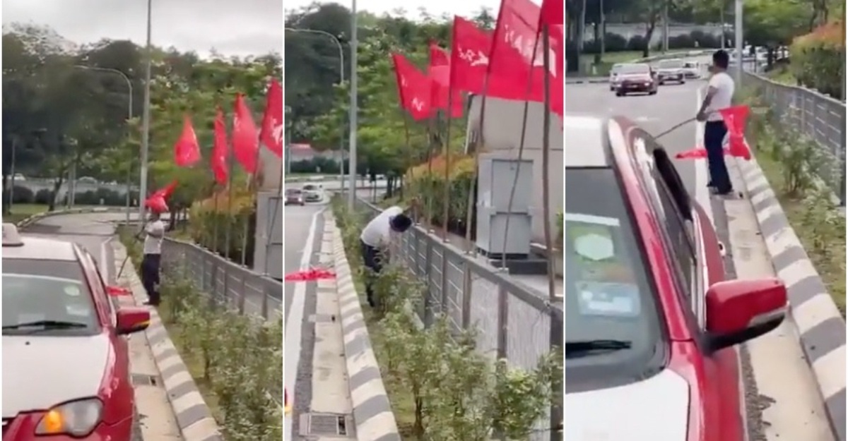 Lelaki turunkan bendera PH