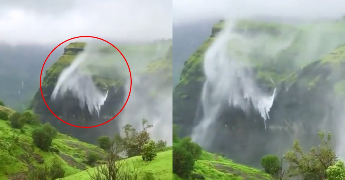 air terjun seakan terbang