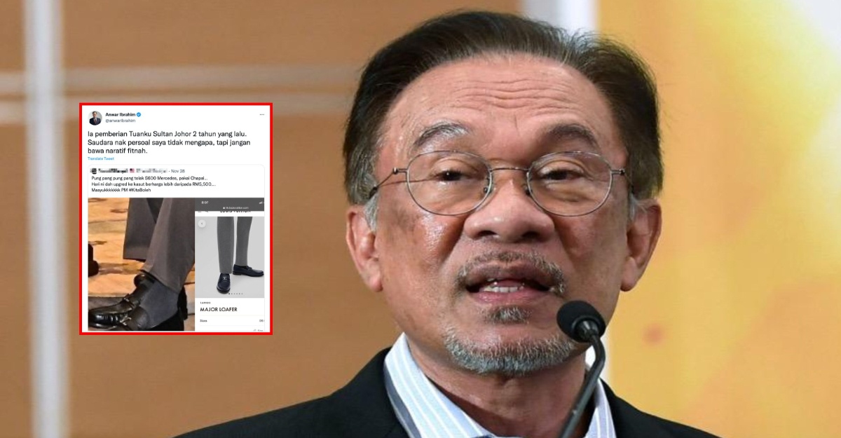 anwar ibrahim kasut mahal