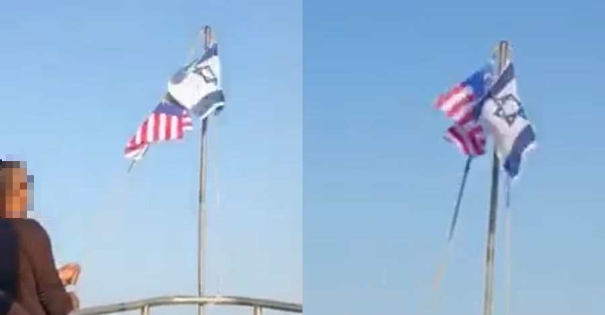 Polis Siasat Tular Lagu Negaraku Dinyanyikan Bersama Bendera Israel
