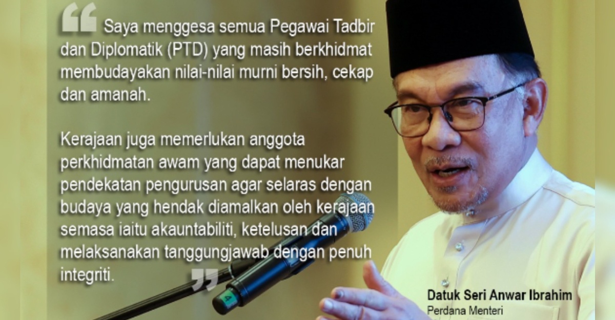 anwar gesa penjawat awam budayakan nilai murni