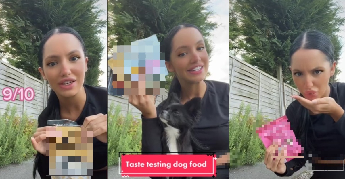 wanita cuba makanan anjing