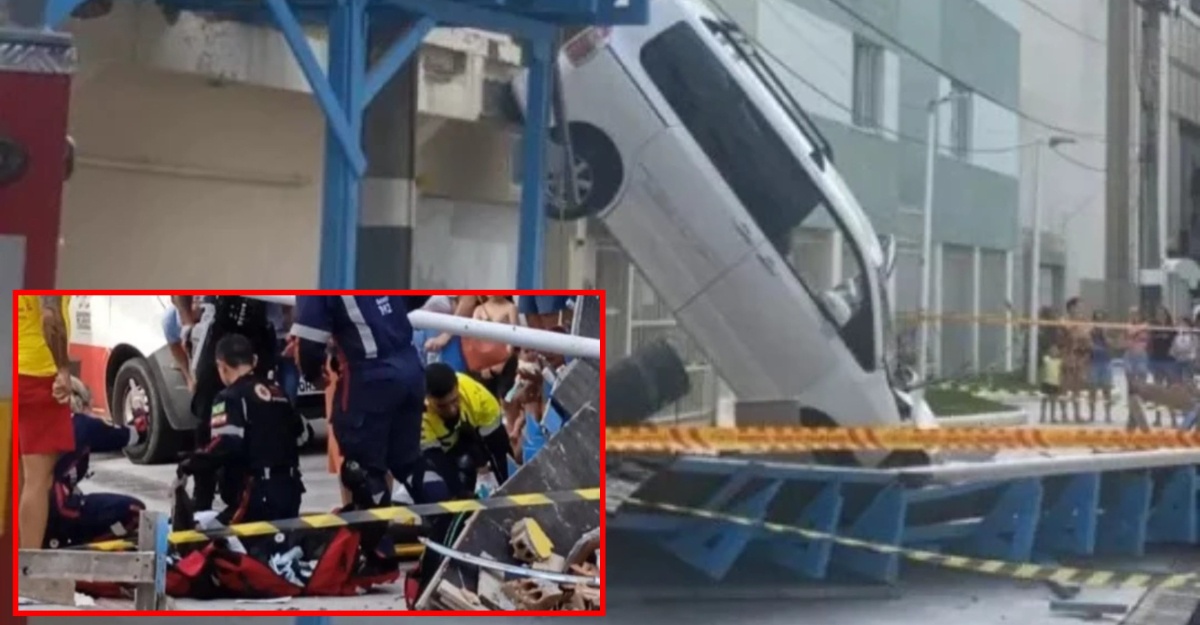 kereta hampir menimpa wanita dan bayi