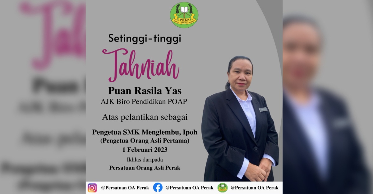 wanita orang asli pertama jadi pengetua