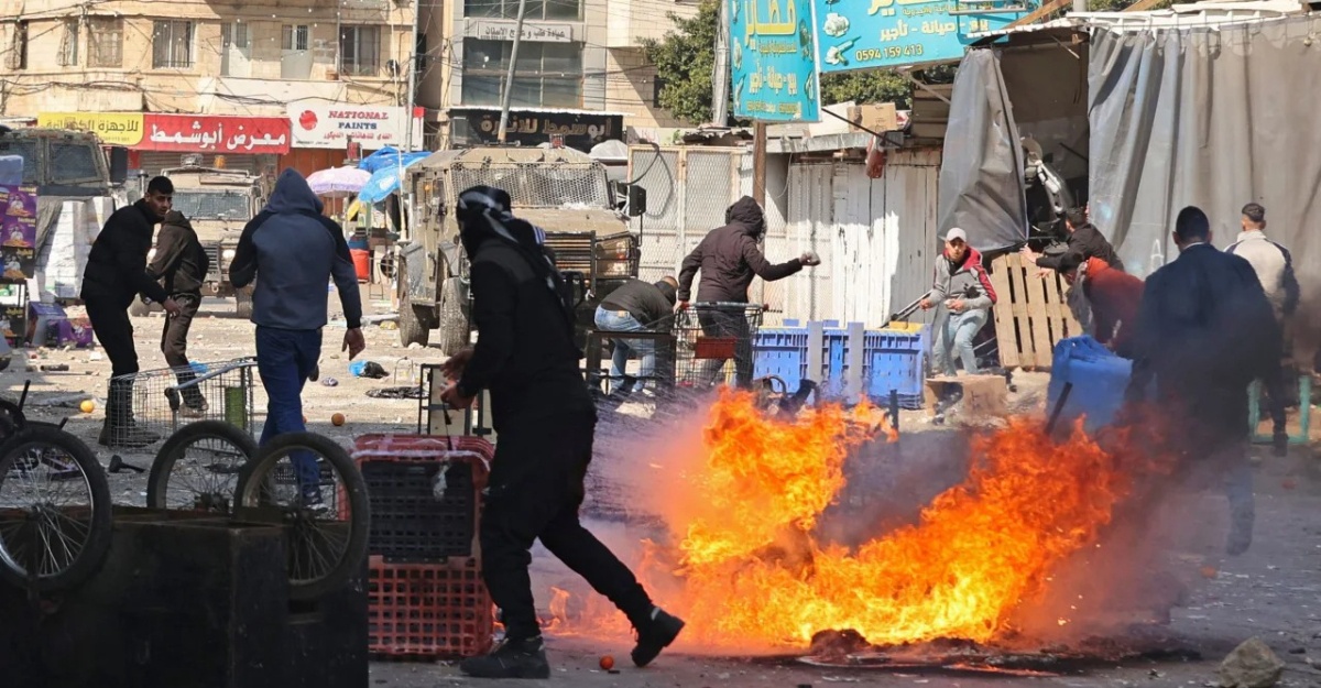 11 palestin sesi berbalas tembakan tebing barat
