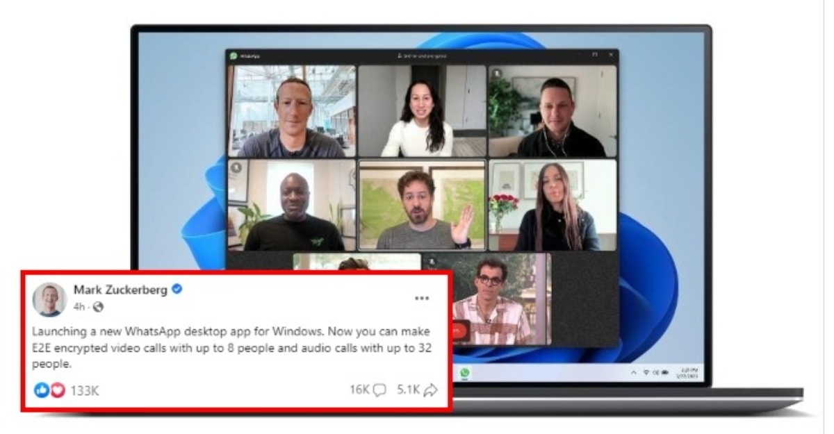 mark zuckerberg umum berita baik Whatsapp desktop