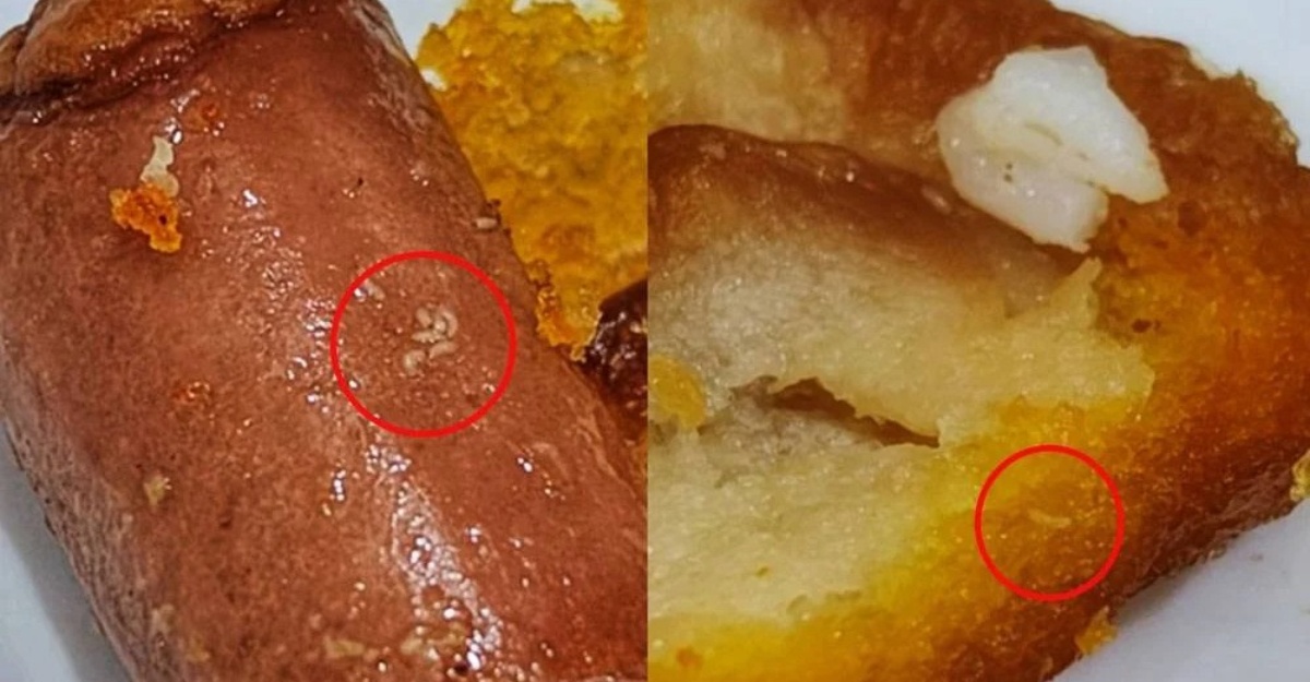 roti gulung sosej ulat berbuka