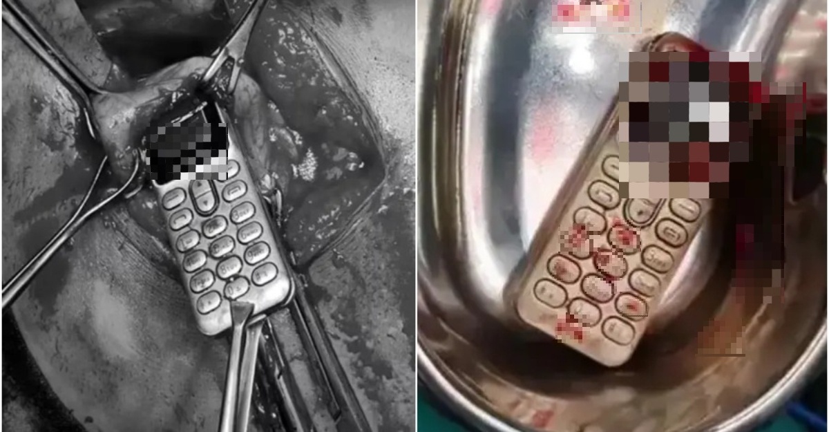 Telan telefon bimbit