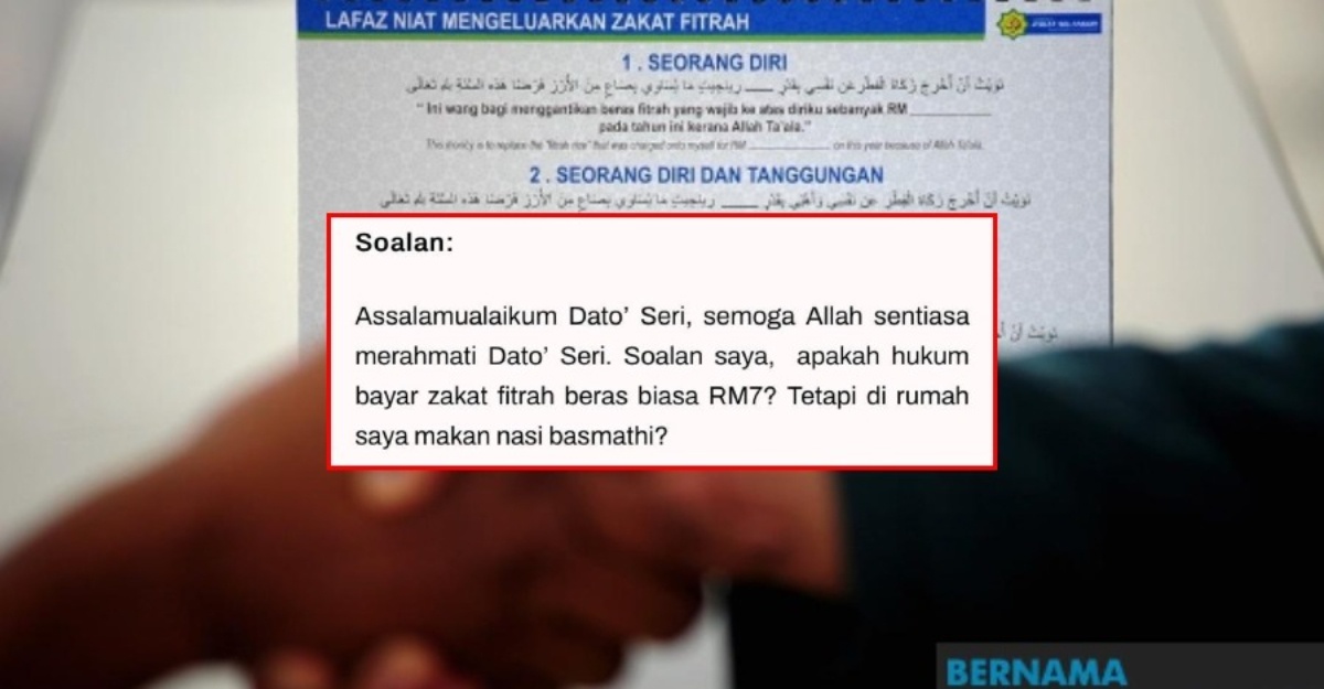 zakat fitrah jenis beras