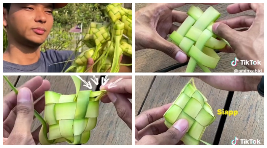 Cara Anyam Ketupat Daun Kelapa