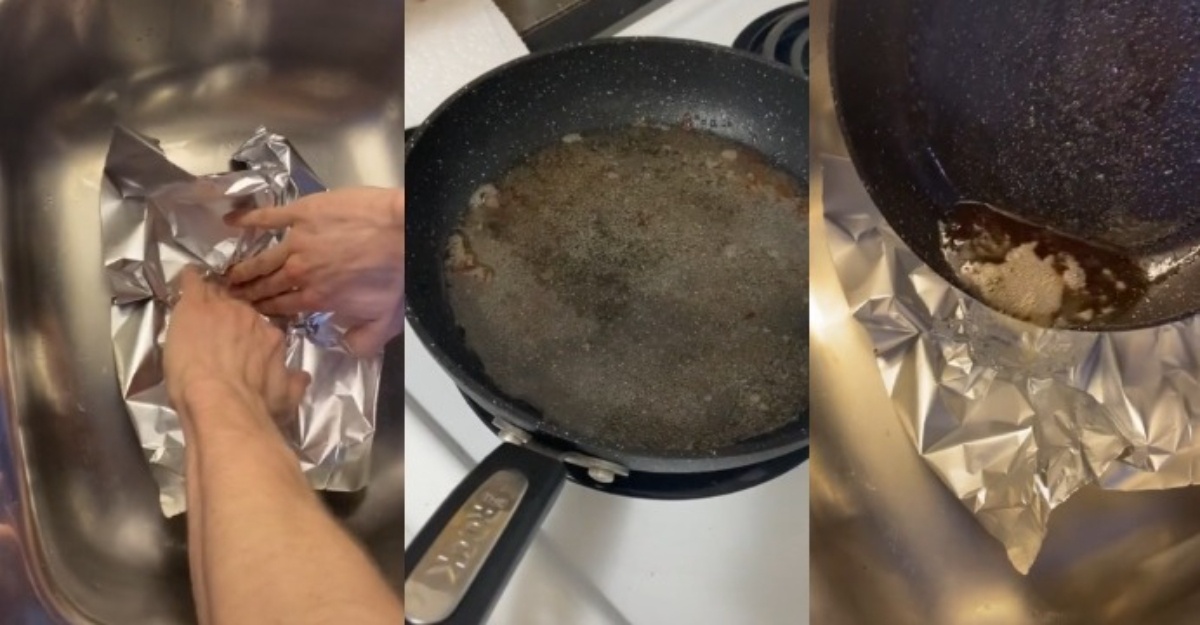 "trick" lupuskan minyak masak