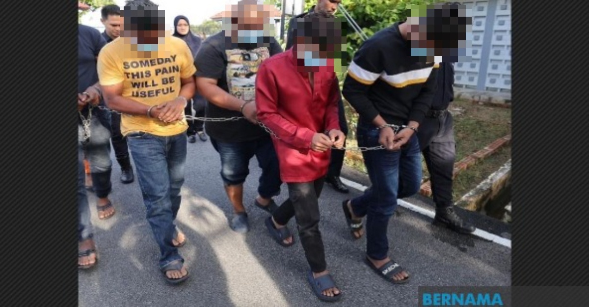 empat lelaki jenayah polis