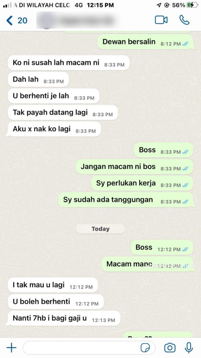 lelaki dibuang kerja kerana isteri bersalin awal