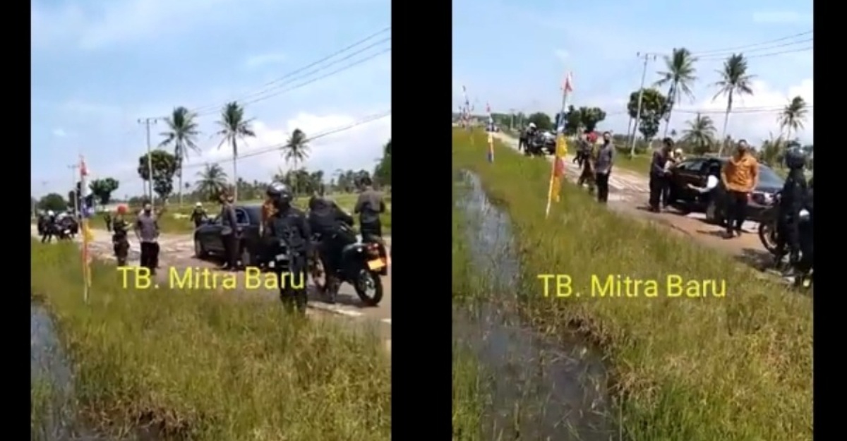 kereta jokowi tersangkut