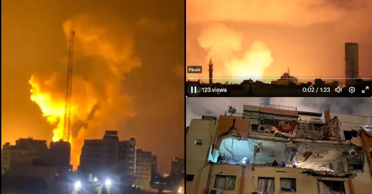 serangan udara gaza