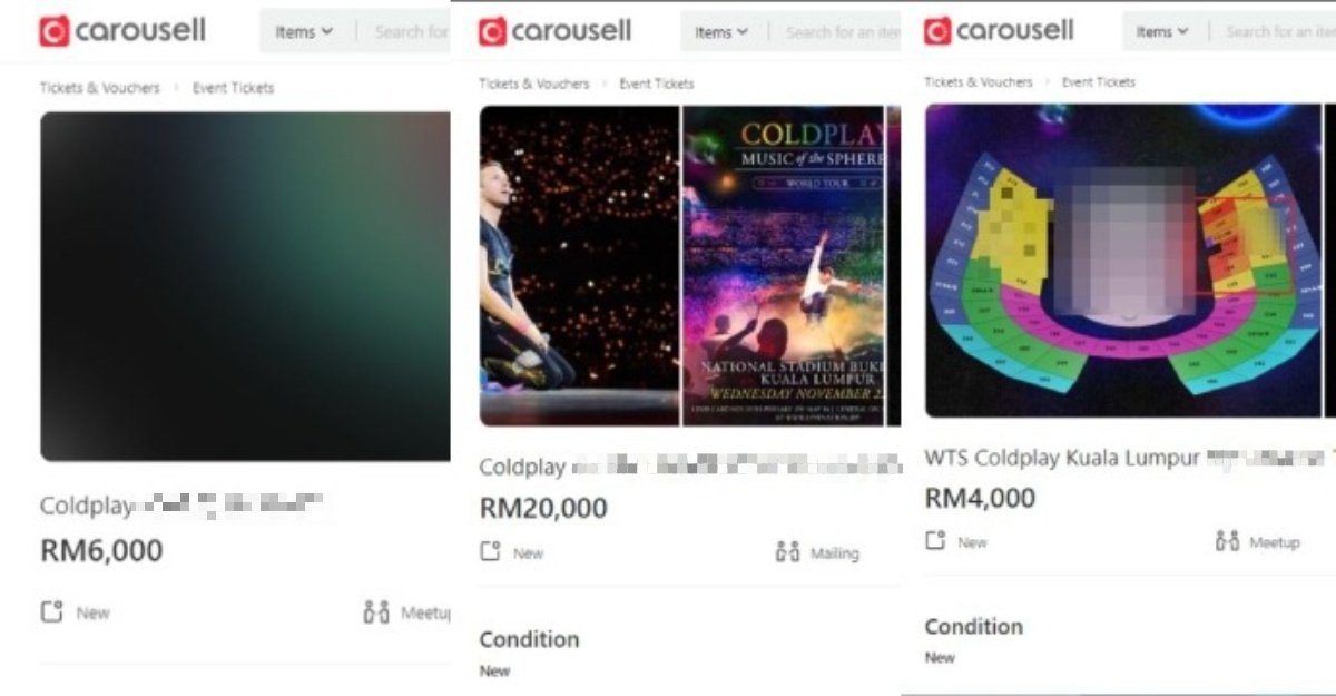 tiket coldplay jual semula