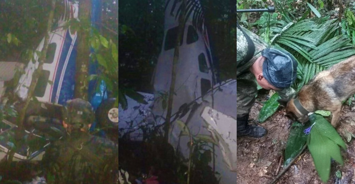 empat kanak-kanak pesawat terhempas